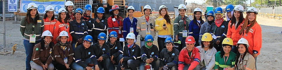 Team of fire-fighters at the Shell site