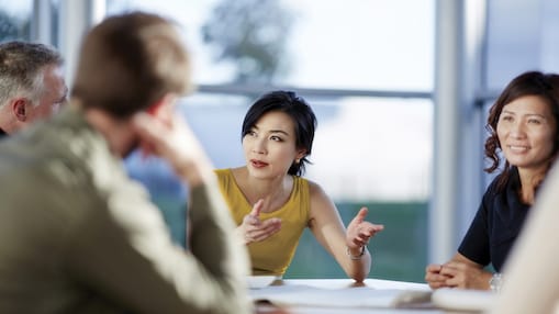 Team having discussion