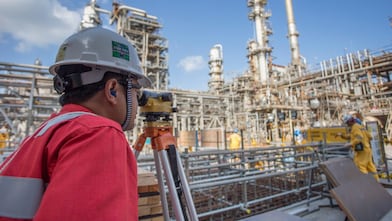 Engineer viewing the site