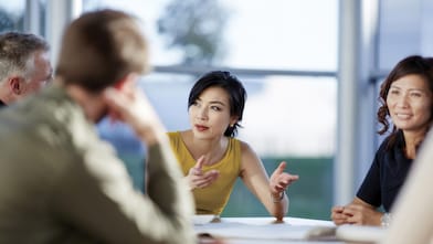 Team having discussion