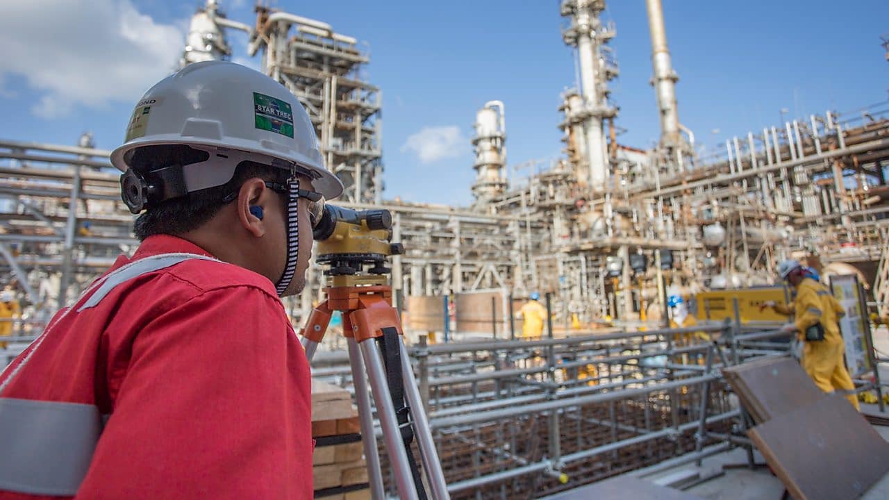 Engineer viewing the site