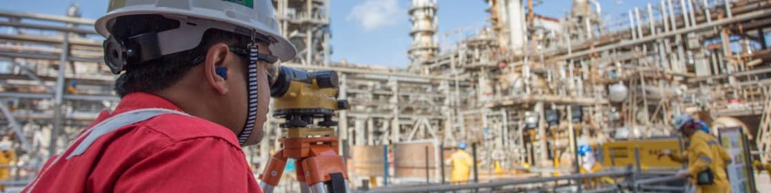 Engineer viewing the site