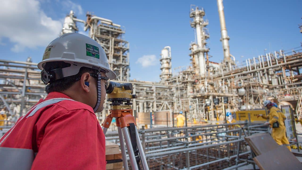 Engineer viewing the site
