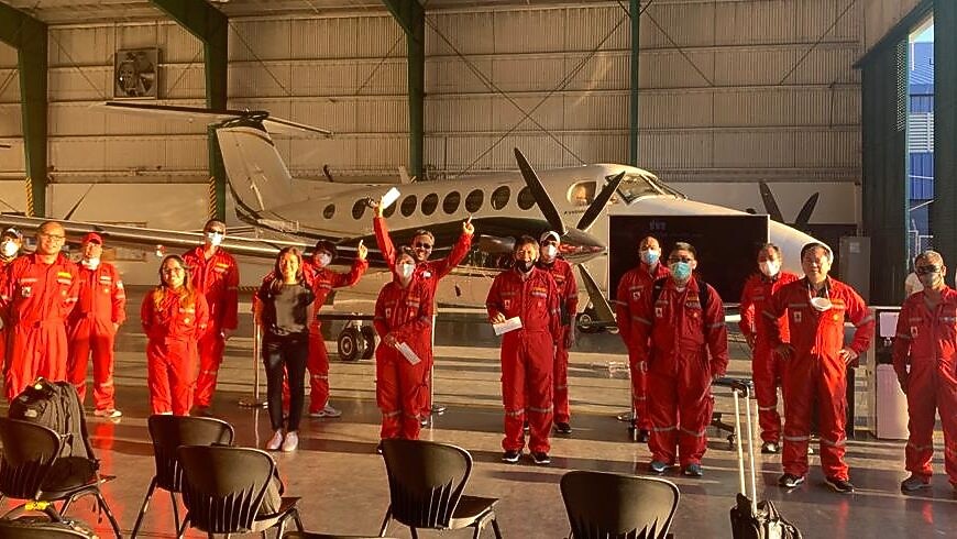 Operations Manager Monette Soriao sends off her crew of Malampaya engineers to the offshore platform to keep the lights on in the homes of Filipinos.