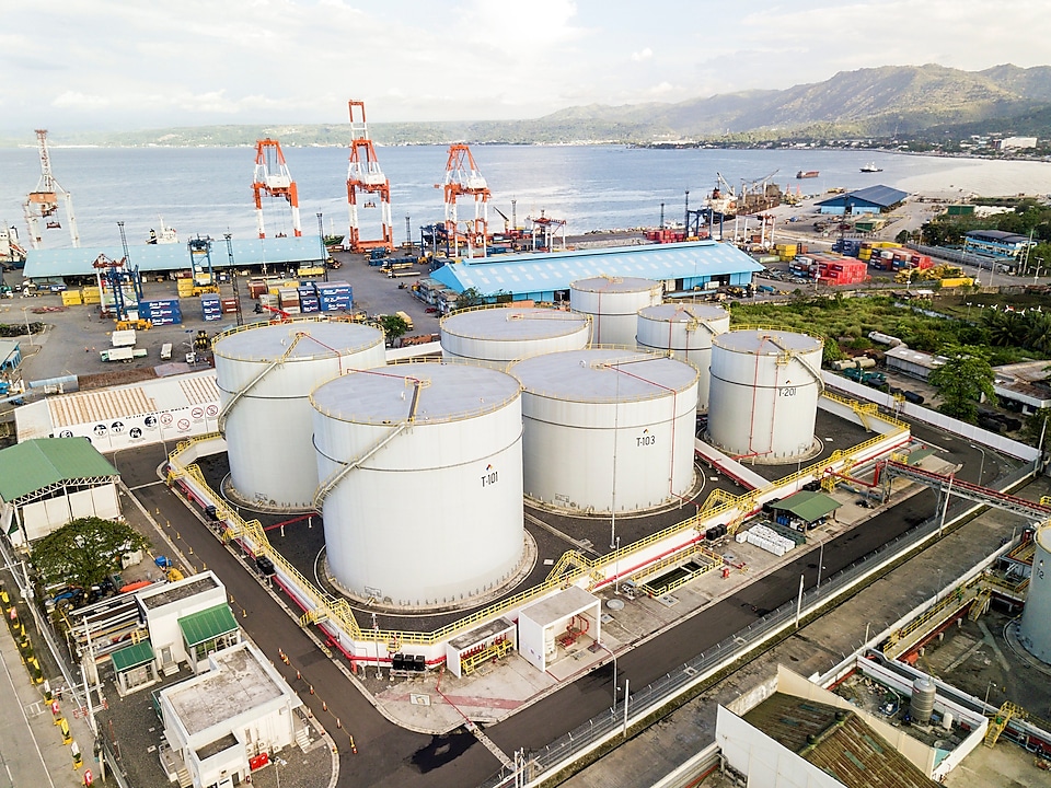 Fuel storage tanks at Shell’s Northern Mindanao Import Facility