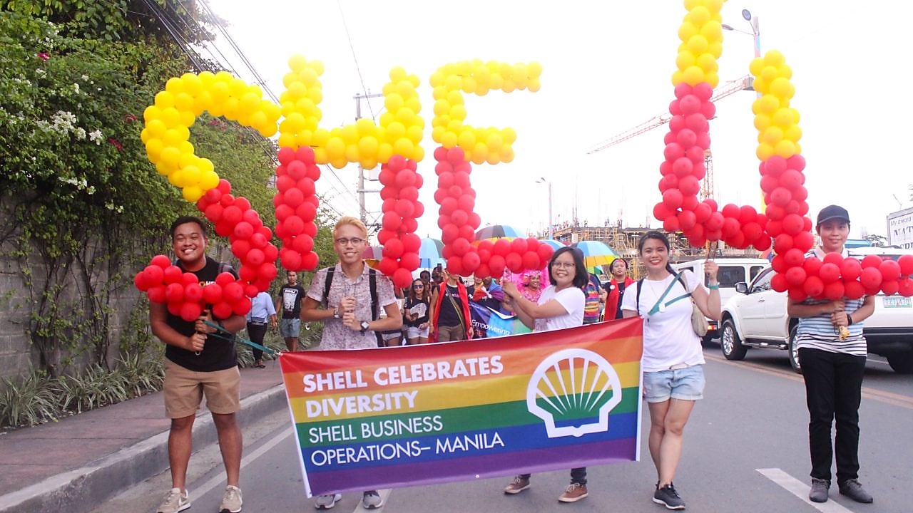 People celebrating Shell diversity