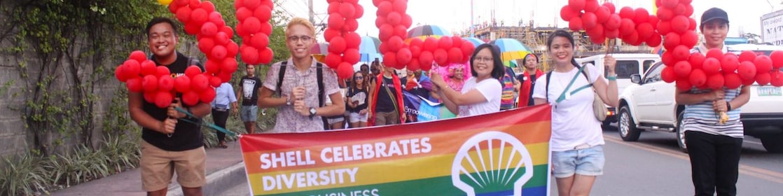 People celebrating Shell diversity
