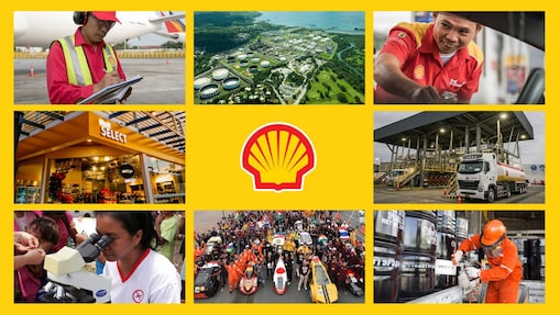 shell logo in middle