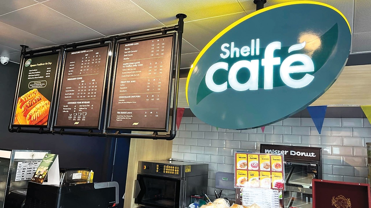 The view inside of a Shell Cafe.